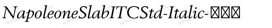 NapoleoneSlabITCStd-Italic字体转换
