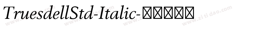 TruesdellStd-Italic字体转换