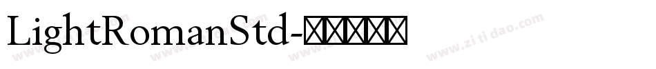 LightRomanStd字体转换