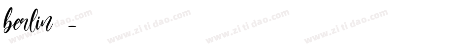 berlin字体字体转换