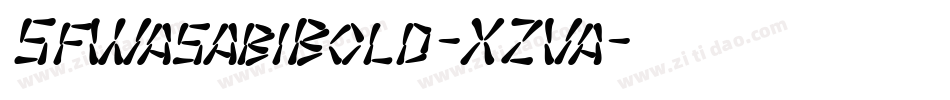 SfWasabiBold-XZVa字体转换