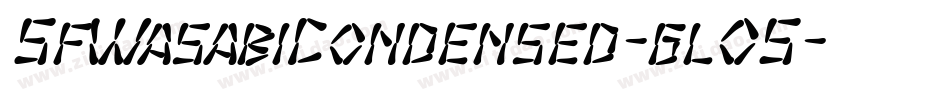 SfWasabiCondensed-gl05字体转换
