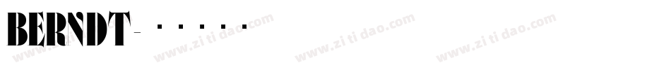 BERNDT字体转换