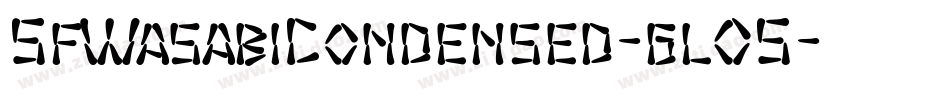 SfWasabiCondensed-gl05字体转换