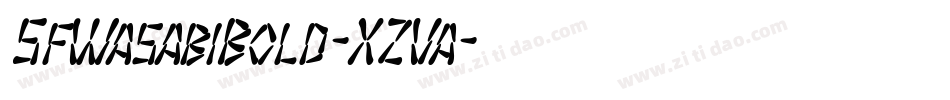 SfWasabiBold-XZVa字体转换
