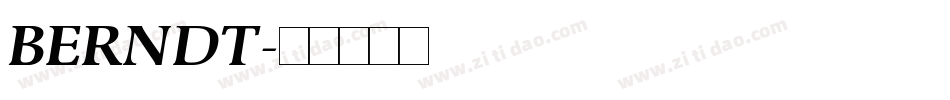 BERNDT字体转换