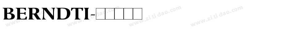 BERNDTI字体转换