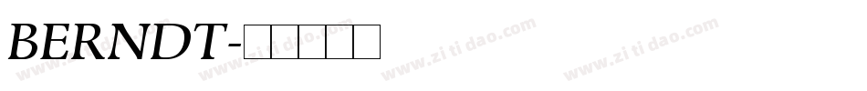 BERNDT字体转换