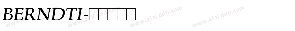 BERNDTI字体转换