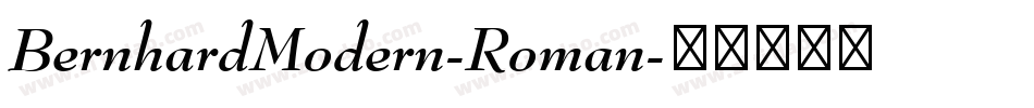 BernhardModern-Roman字体转换