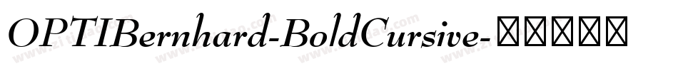 OPTIBernhard-BoldCursive字体转换