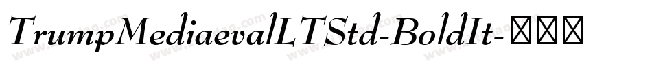 TrumpMediaevalLTStd-BoldIt字体转换