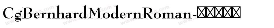 CgBernhardModernRoman字体转换