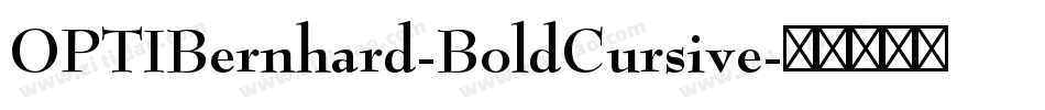 OPTIBernhard-BoldCursive字体转换