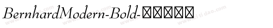 BernhardModern-Bold字体转换