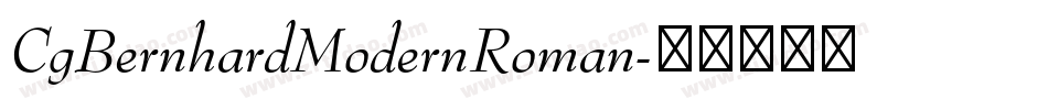 CgBernhardModernRoman字体转换