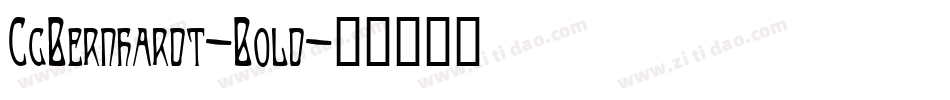 CgBernhardt-Bold字体转换