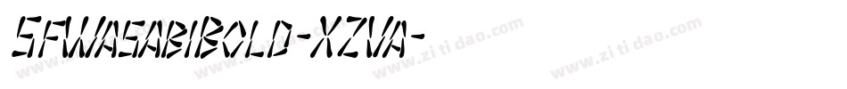 SfWasabiBold-XZVa字体转换