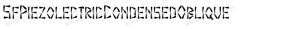 SfPiezolectricCondensedOblique-MLBn字体转换