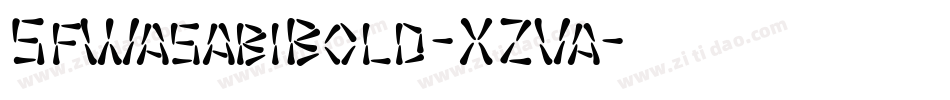 SfWasabiBold-XZVa字体转换