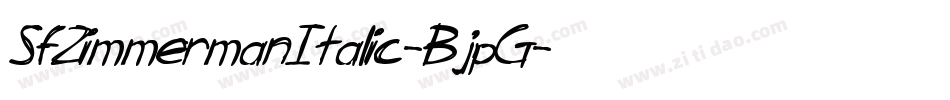 SfZimmermanItalic-BjpG字体转换
