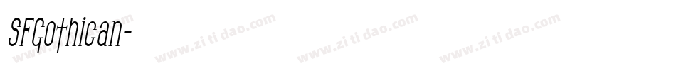 SFGothican字体转换