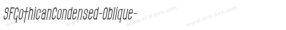 SFGothicanCondensed-Oblique字体转换