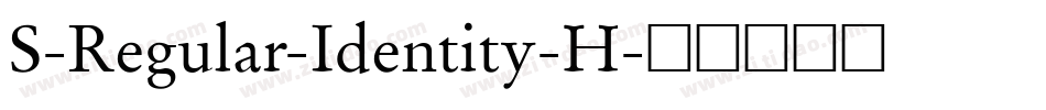 S-Regular-Identity-H字体转换