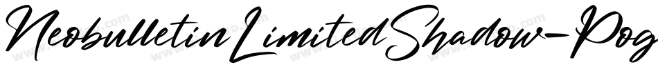 NeobulletinLimitedShadow-Pog2字体转换