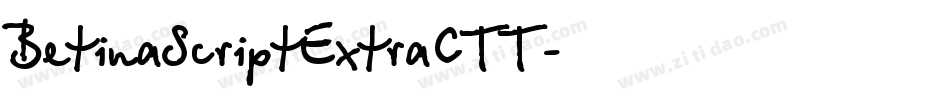BetinaScriptExtraCTT字体转换