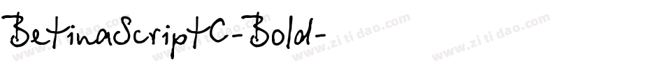 BetinaScriptC-Bold字体转换