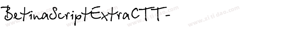 BetinaScriptExtraCTT字体转换