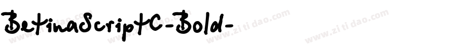 BetinaScriptC-Bold字体转换