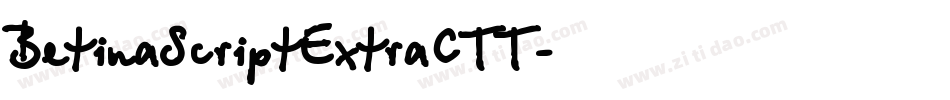 BetinaScriptExtraCTT字体转换