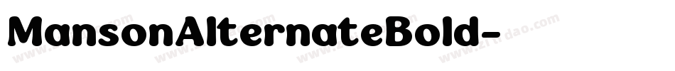 MansonAlternateBold字体转换
