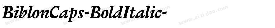 BiblonCaps-BoldItalic字体转换