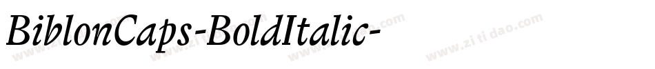 BiblonCaps-BoldItalic字体转换