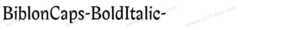 BiblonCaps-BoldItalic字体转换
