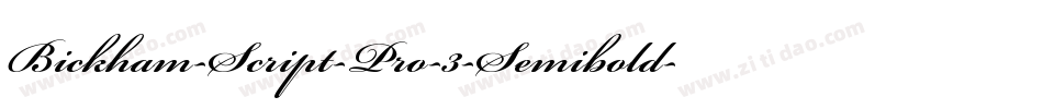 Bickham-Script-Pro-3-Semibold字体转换