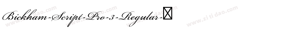 Bickham-Script-Pro-3-Regular字体转换
