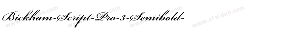 Bickham-Script-Pro-3-Semibold字体转换
