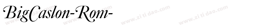 BigCaslon-Rom字体转换