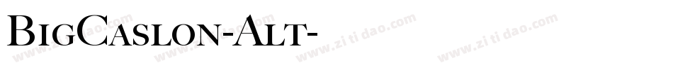 BigCaslon-Alt字体转换