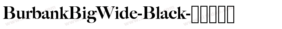 BurbankBigWide-Black字体转换