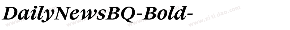 DailyNewsBQ-Bold字体转换