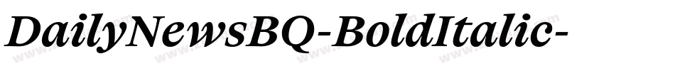 DailyNewsBQ-BoldItalic字体转换
