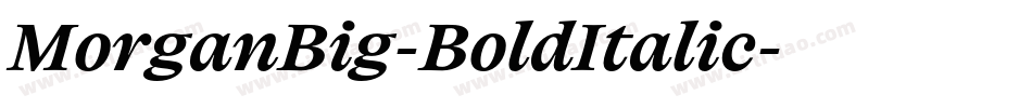 MorganBig-BoldItalic字体转换