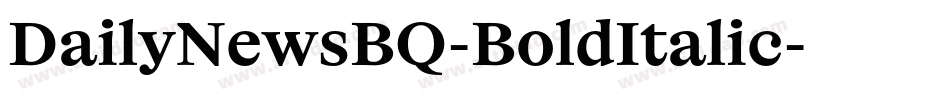 DailyNewsBQ-BoldItalic字体转换