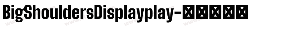 BigShouldersDisplayplay字体转换