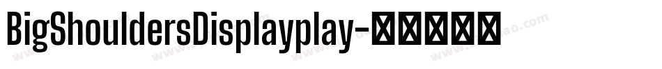 BigShouldersDisplayplay字体转换